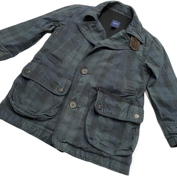 Gap Highland Plaid Oversized Trench Jacket - Picture 2 of 7